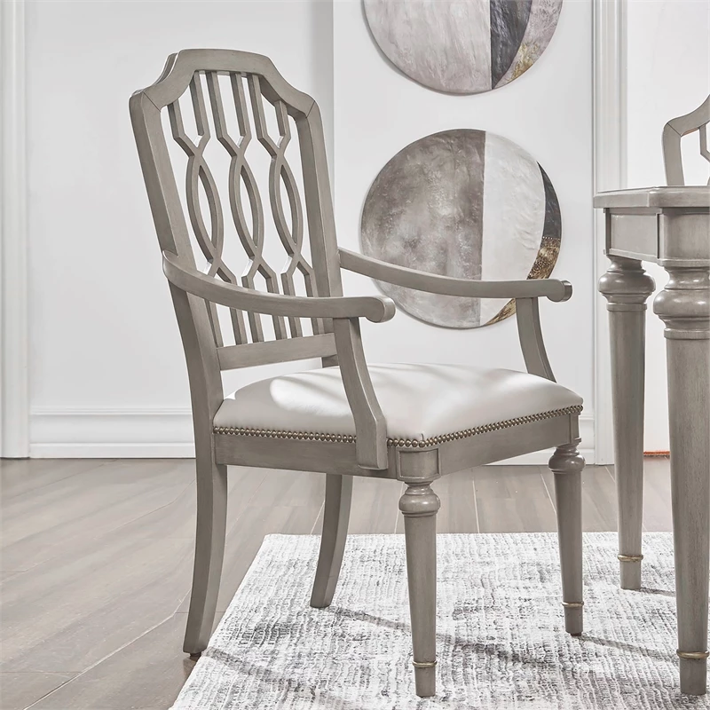 New ๐งจ Jennifer Taylor Home Upholstered Dining Arm Chair Soft Gray & Cashmere Gray ๐คฉ 4 New ๐งจ Jennifer Taylor Home Upholstered Dining Arm Chair Soft Gray & Cashmere Gray ๐คฉ - Image 2