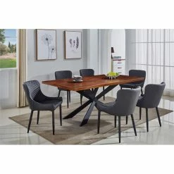 Discount 🌟 Creative Images International Tufted Side Dining Chair In Dark Gray (Set Of 2) ✨ -Cheap Office Chairs Store 2119064 10 L