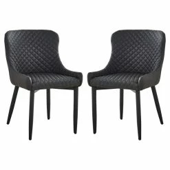 Discount ๐ Creative Images International Tufted Side Dining Chair In Dark Gray (Set Of 2) โจ