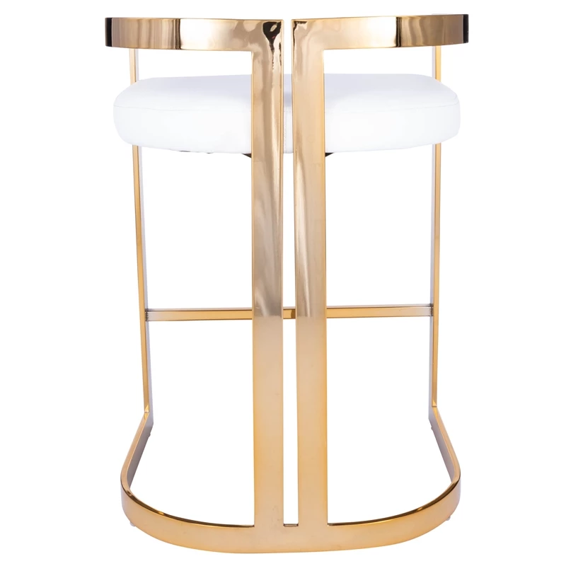 Wholesale ๐ Beaumont Lane Metropolitan Living Faux Leather Counter Stool In Gold And White ๐ฏ 4 Wholesale ๐ Beaumont Lane Metropolitan Living Faux Leather Counter Stool In Gold And White ๐ฏ - Image 2