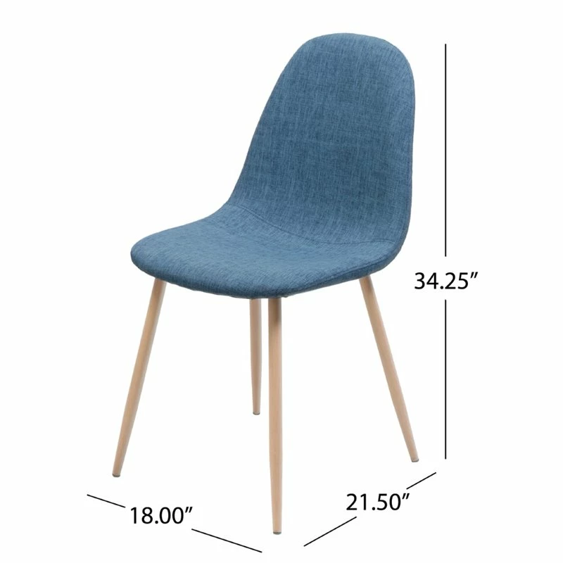 Brand new ๐ Noble House Caden Mid Century Fabric Dining Chair In Muted Blue (Set Of 2) ๐ 15 Brand new ๐ Noble House Caden Mid Century Fabric Dining Chair In Muted Blue (Set Of 2) ๐ - Image 13
