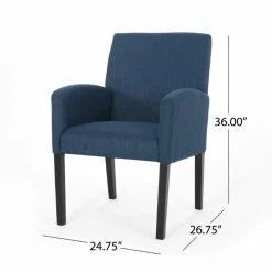 Best reviews of 😉 Noble House Amnesty Fabric Dining Chair In Navy Blue (Set Of 2) ❤️ -Cheap Office Chairs Store 2119891 15 L