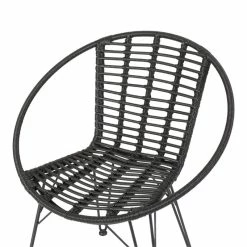 Best reviews of ❤️ Noble House Highland Outdoor Wicker Dining Chair In Gray And Black (Set Of 2) ⭐ -Cheap Office Chairs Store 2119957 8 L