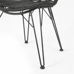 Best reviews of ❤️ Noble House Highland Outdoor Wicker Dining Chair In Gray And Black (Set Of 2) ⭐ -Cheap Office Chairs Store 2119957 9 L