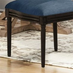 Best Sale 🛒 Noble House Govan Wood Dining Chair With Cushions In Navy Blue (Set Of 2) 🥰 -Cheap Office Chairs Store 2119960 13 L