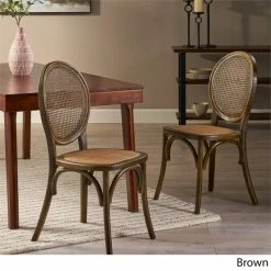 Outlet 🎉 Noble House Chittenden Elm Wood Dining Chair In Brown (Set Of 2) 😍 -Cheap Office Chairs Store 2120184 11 L