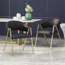 Deals ๐ฏ Noble House Gazo Modern Upholstered Dining Chair In Black And Gold (Set Of 2) โญ 20 Deals ๐ฏ Noble House Gazo Modern Upholstered Dining Chair In Black And Gold (Set Of 2) โญ -Cheap Office Chairs Store 2120581 13 L