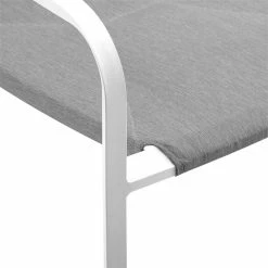 Hot Sale ✨ Modway Raleigh Stackable Aluminum Patio Dining Arm Chair In White And Gray 😀 -Cheap Office Chairs Store 2126878 5 L