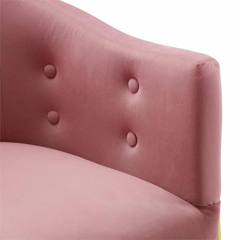 Discount 💯 Modway Savour Performance Velvet Tufted Accent Dining Arm Chair In Dusty Rose 🤩 8 Discount 💯 Modway Savour Performance Velvet Tufted Accent Dining Arm Chair In Dusty Rose 🤩 - Image 6