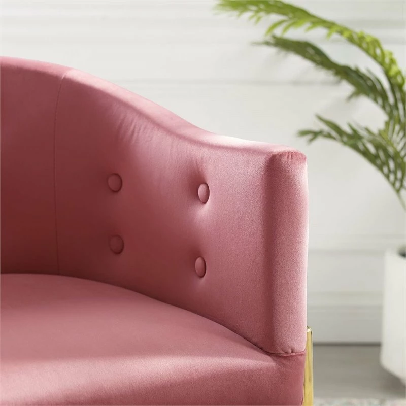 Discount 💯 Modway Savour Performance Velvet Tufted Accent Dining Arm Chair In Dusty Rose 🤩 10 Discount 💯 Modway Savour Performance Velvet Tufted Accent Dining Arm Chair In Dusty Rose 🤩 - Image 8