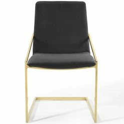 Budget ⭐ Modway Pitch Performance Velvet Dining Arm Chair In Gold And Black (Set Of 2) 🤩 -Cheap Office Chairs Store 2127459 3 L