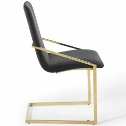 Budget ⭐ Modway Pitch Performance Velvet Dining Arm Chair In Gold And Black (Set Of 2) 🤩 -Cheap Office Chairs Store 2127459 4 L
