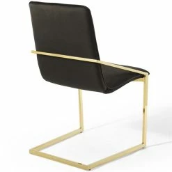 Budget ⭐ Modway Pitch Performance Velvet Dining Arm Chair In Gold And Black (Set Of 2) 🤩 -Cheap Office Chairs Store 2127459 5 L