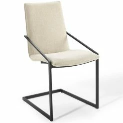 Best reviews of 😀 Modway Pitch Fabric Upholstered Dining Arm Chair In Black And Beige (Set Of 2) 🤩 -Cheap Office Chairs Store 2127470 2 L