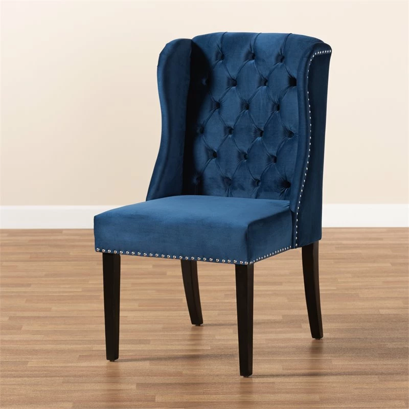 Best reviews of 😉 Baxton Studio Blue Upholstered And Brown Finished Wood Wingback Dining Chair ⭐ 12 Best reviews of 😉 Baxton Studio Blue Upholstered And Brown Finished Wood Wingback Dining Chair ⭐ - Image 10