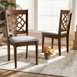 Promo 🥰 Baxton Studio Grey Upholstered And Brown Finished Wood 2-Piece Dining Chair Set ⭐ 13 Promo 🥰 Baxton Studio Grey Upholstered And Brown Finished Wood 2-Piece Dining Chair Set ⭐ -Cheap Office Chairs Store 2128058 2 L