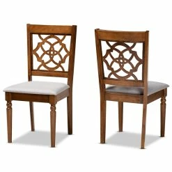 Promo 🥰 Baxton Studio Grey Upholstered And Brown Finished Wood 2-Piece Dining Chair Set ⭐ 15 Promo 🥰 Baxton Studio Grey Upholstered And Brown Finished Wood 2-Piece Dining Chair Set ⭐ -Cheap Office Chairs Store 2128058 5 L