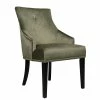 Budget 😀 Home Fare Nailhead Trimmed Upholstered Dining Chair In Moss Green 👏