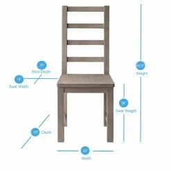 Buy 😍 Steve Silver Company Steve Silver Auckland Weathered Gray Side Chair 😀 -Cheap Office Chairs Store 2131347 6 L