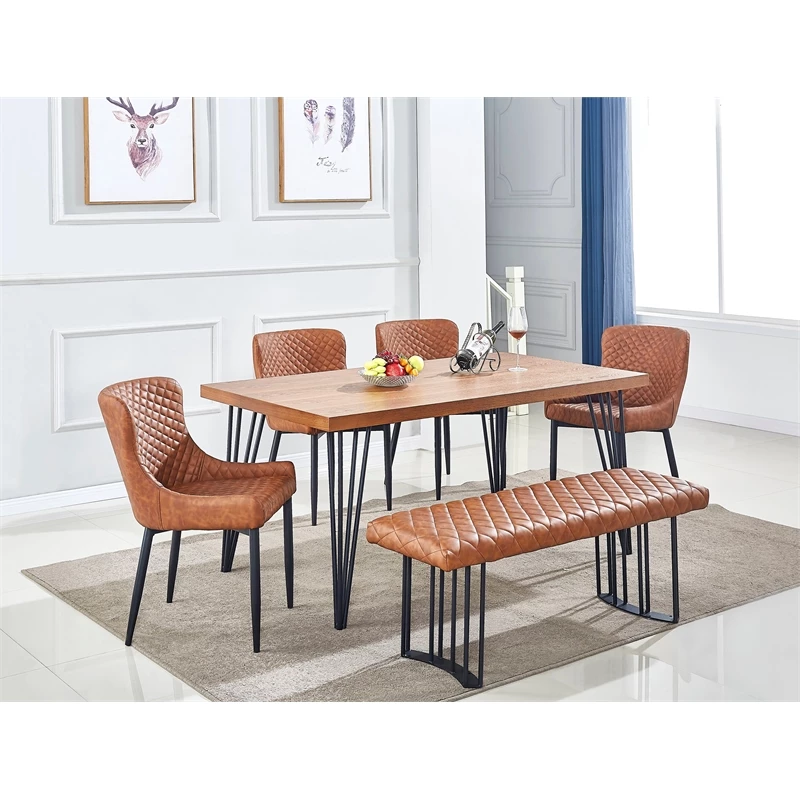 Budget ❤️ Pemberly Row Faux Leather Tufted Dining Chair In Tan (Set Of 2) 🎁 5 Budget ❤️ Pemberly Row Faux Leather Tufted Dining Chair In Tan (Set Of 2) 🎁 - Image 3