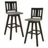 Buy 🌟 Lexicon Amsonia Slat Back Bar Height Dining Swivel Chair In Black (Set Of 2) ⌛ -Cheap Office Chairs Store 2137461 L