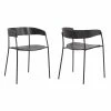 Coupon 🔔 Armen Living Perry Wood And Metal Modern Dining Room Chairs Set Of 2 😍 -Cheap Office Chairs Store 2140290 L