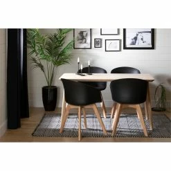 Brand new 🧨 Flam Chair With Wooden Legs-Black-South Shore 🔔 -Cheap Office Chairs Store 2147887 4 L