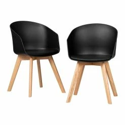 Brand new โค๏ธ Flam Dining Chairs - Set Of 2-Black-South Shore ๐