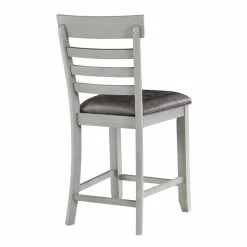 Outlet 🎁 Steve Silver Company Steve Silver Hyland Stone Gray Wood Counter Chair 🥰 -Cheap Office Chairs Store 2148030 4 L