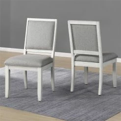 Deals 😍 Steve Silver Company Steve Silver Canova Weathered White Wood Parsons Chair 🔥 -Cheap Office Chairs Store 2148038 1 L