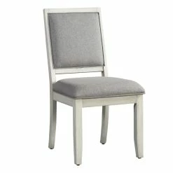 Deals 😍 Steve Silver Company Steve Silver Canova Weathered White Wood Parsons Chair 🔥 -Cheap Office Chairs Store 2148038 3 L