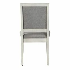 Deals 😍 Steve Silver Company Steve Silver Canova Weathered White Wood Parsons Chair 🔥 -Cheap Office Chairs Store 2148038 5 L