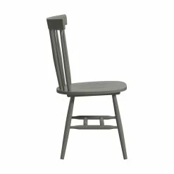 Buy 😍 Sauder New Grange Solid Wood Spindle Back Dining Chair - Pewter Green (Set Of 2) 👏 -Cheap Office Chairs Store 2148146 3 L