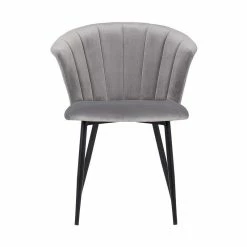 Brand new 💯 Hawthorne Collections Velvet Dining Arm Chair In Gray And Black 🛒