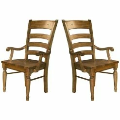Brand new 🎁 A-America Bennett Ladderback Dining Arm Chair In Smoky Quartz (Set Of 2) 🌟