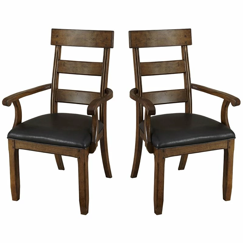 Cheapest 🤩 A-America Ozark Ladderback Dining Arm Chair In Warm Pecan (Set Of 2) 😀 3 Cheapest 🤩 A-America Ozark Ladderback Dining Arm Chair In Warm Pecan (Set Of 2) 😀