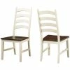 Cheap 😀 A-America Toluca Ladderback Dining Side Chair In Chalk And Cocoa (Set Of 2) ✔️ -Cheap Office Chairs Store 2154902 L