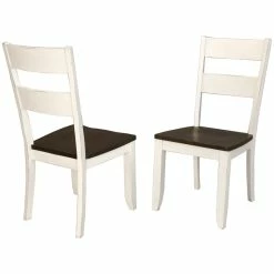 Outlet ✨ A-America Mariposa Ladderback Dining Side Chair In Cocoa And Chalk (Set Of 2) 👏