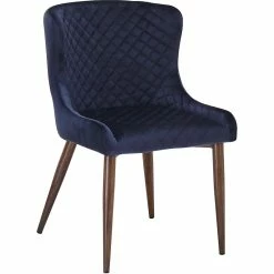 New 😍 Best Master Furniture 19" Modern Velvet Fabric Dining Chair In Blue (Set Of 2) 🎁