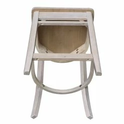 Cheap 💯 International Concepts Solid Wood Emily Counter Height Stool In Washed Gray Taupe 🤩 -Cheap Office Chairs Store 2157752 18 L