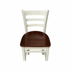 Discount 👍 International Concepts Solid Wood Emily Counter Height Stool In Antiqued Almond/Espresso 👍 -Cheap Office Chairs Store 2157761 7 L