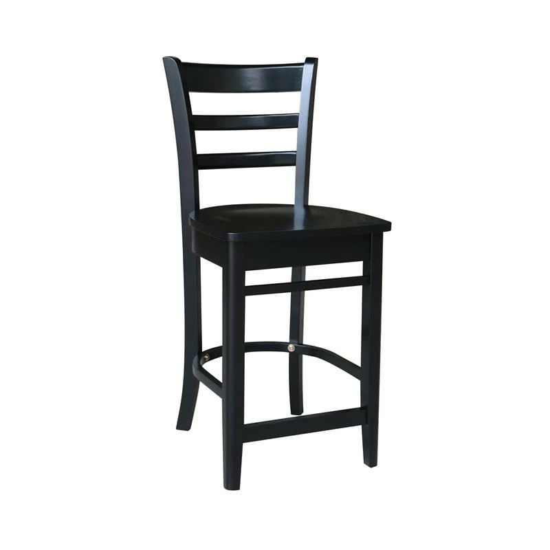 Deals ๐ International Concepts Solid Wood Emily Counter Height Stool In Black ๐ 4 Deals ๐ International Concepts Solid Wood Emily Counter Height Stool In Black ๐ - Image 2