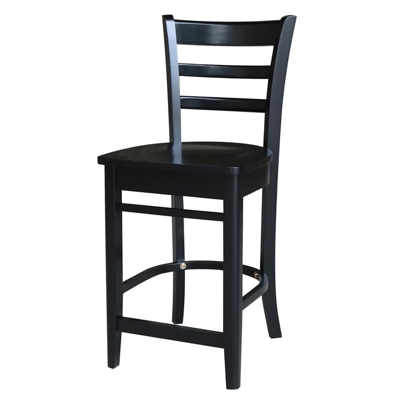 Deals ๐ International Concepts Solid Wood Emily Counter Height Stool In Black ๐ 3 Deals ๐ International Concepts Solid Wood Emily Counter Height Stool In Black ๐