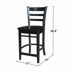Deals ๐ International Concepts Solid Wood Emily Counter Height Stool In Black ๐ 21 Deals ๐ International Concepts Solid Wood Emily Counter Height Stool In Black ๐ -Cheap Office Chairs Store 2157762 9 L
