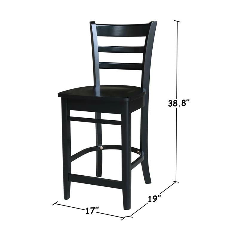 Deals ๐ International Concepts Solid Wood Emily Counter Height Stool In Black ๐ 12 Deals ๐ International Concepts Solid Wood Emily Counter Height Stool In Black ๐ - Image 10