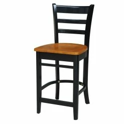 Best reviews of 😍 International Concepts Solid Wood Emily Counter Height Stool In Black/Cherry 👏