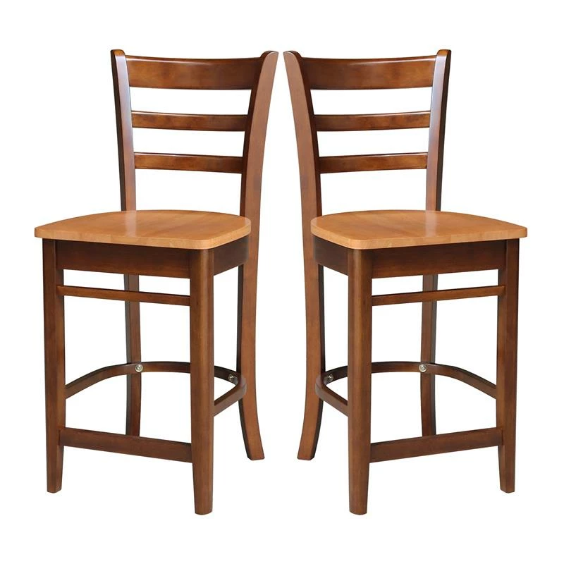 Discount ๐ International Concepts Solid Wood Emily Counter Height Stool In Cinnamon/Espresso ๐ 8 Discount ๐ International Concepts Solid Wood Emily Counter Height Stool In Cinnamon/Espresso ๐ - Image 6