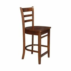 Coupon 🤩 International Concepts Solid Wood Emily Counter Height Stool In Espresso 🤩 -Cheap Office Chairs Store 2157765 3 L