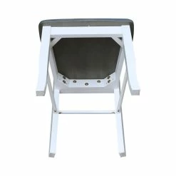 Best reviews of 😉 International Concepts Set Of 2 Solid Wood Madrid Ladderback Chairs In White/Heather Gray 🧨 -Cheap Office Chairs Store 2157837 8 L