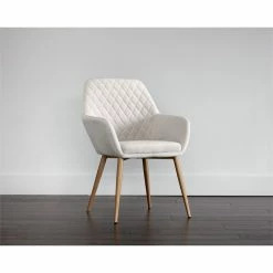 New ⭐ Sunpan Jayna 18" Modern Fabric Dining Armchair In Champagne Gold 💯 -Cheap Office Chairs Store 2160522 1 L